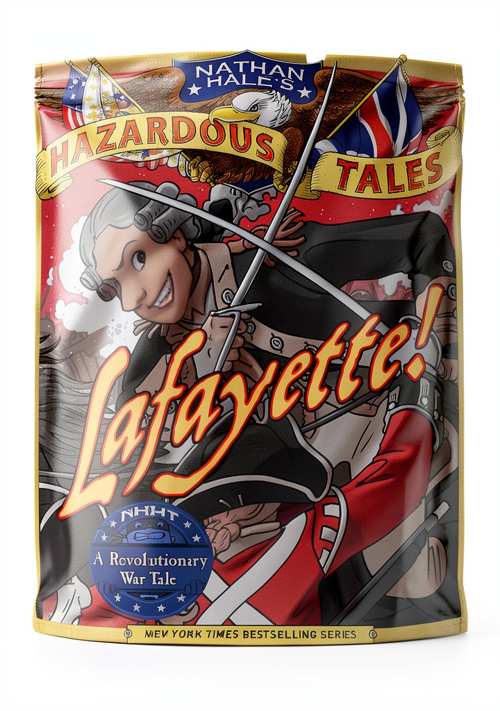 'Nathan Hale's Hazardous Tales book cover showing American Revolution scenes'
