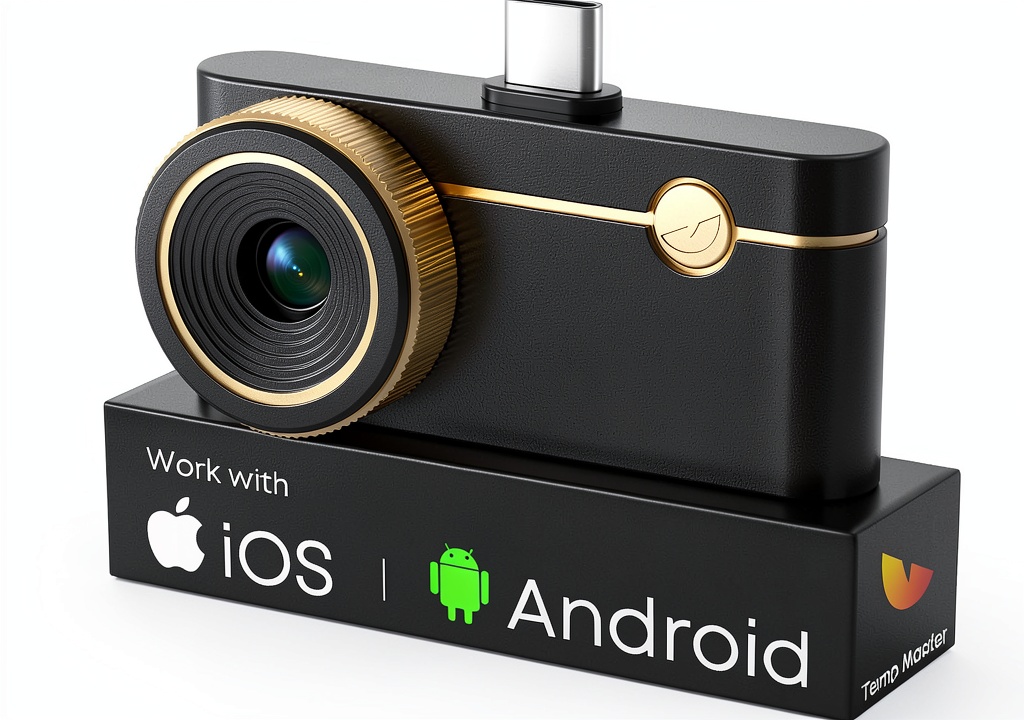 Thermal Master thermal imager displaying high-resolution thermal image on a smartphone