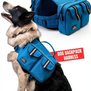 Dog Backpack Harness THE BLACK NOMAD OUTDOOR Reflective-0