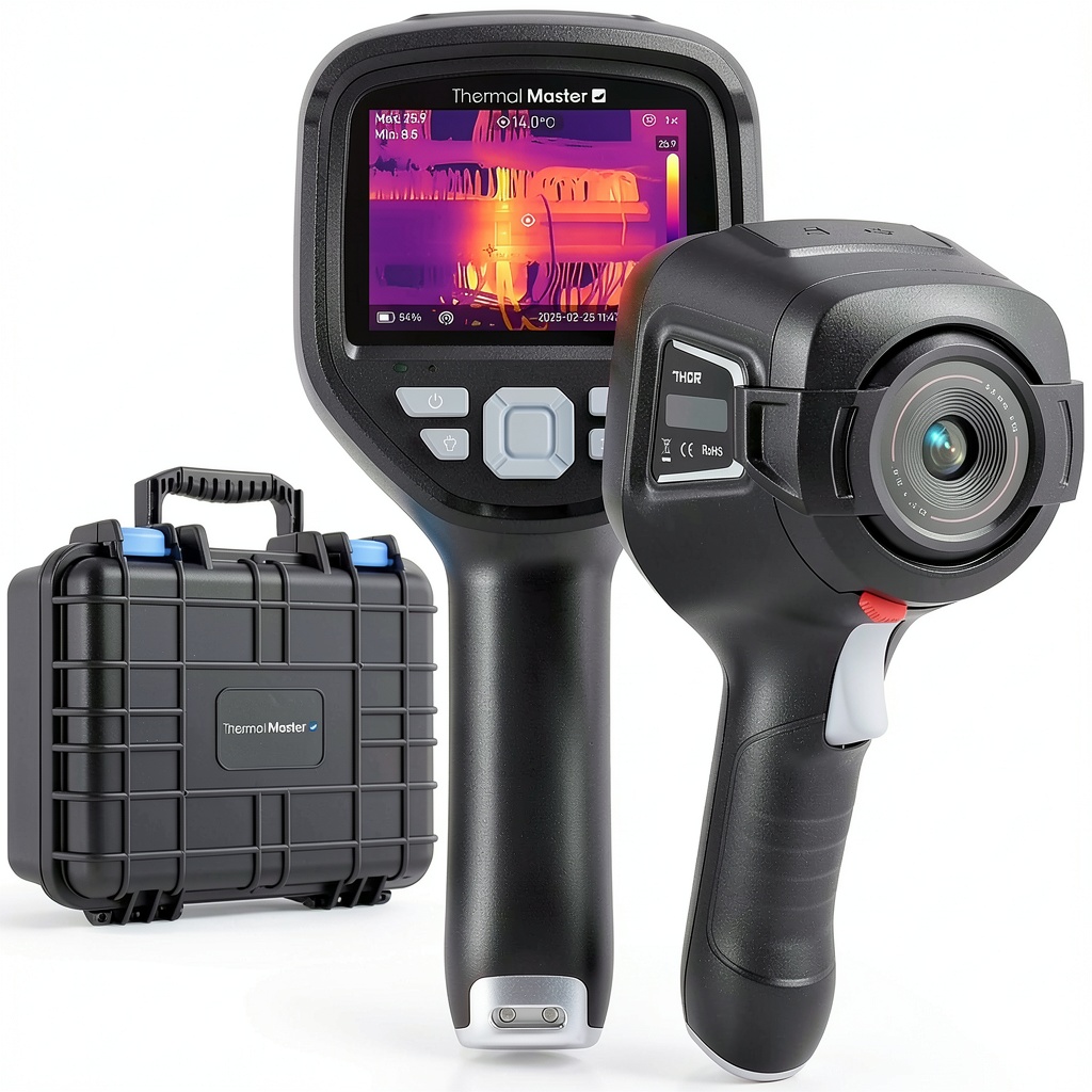 Thermal Master Thor 001 thermal imager displaying thermal image on screen