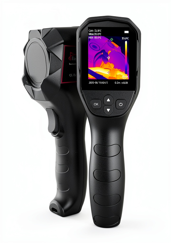 Flagfront YXI96 thermal imager displaying high-resolution thermal image on screen