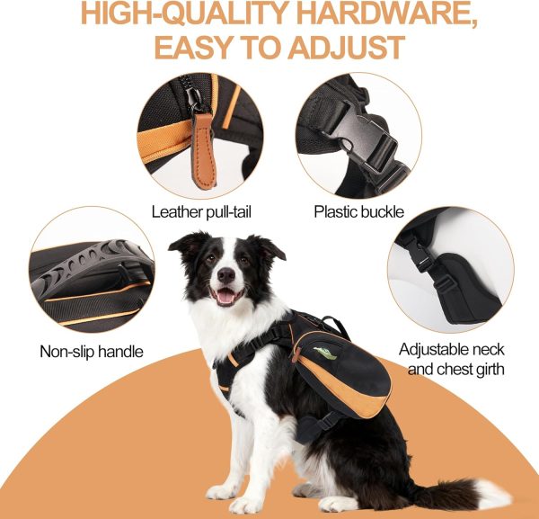 Xuvira Dog Backpack Harness Adjustable Waterproof Outdoor-5