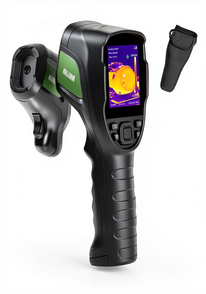 Kalliber ViewPro thermal imager displaying thermal image of electrical panel