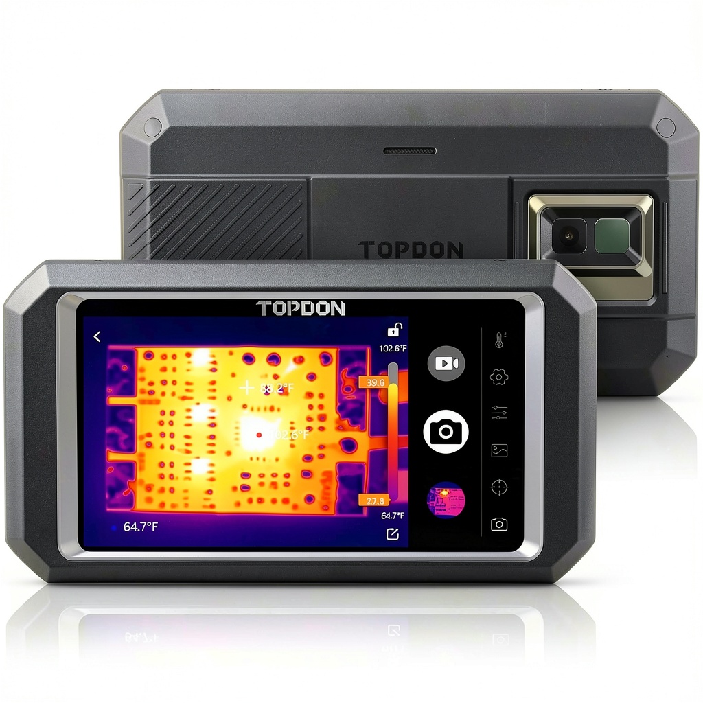 Installing TOPDON TC003 Thermal Imager High Resolution Professional on a wooden desk