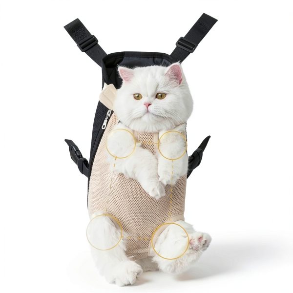 Nulala Dog Front Backpack Portable Breathable Safety Lock-2