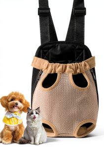 Nulala Dog Front Backpack Portable Breathable Safety Lock-0