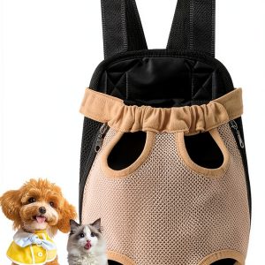Nulala Dog Front Backpack Portable Breathable Safety Lock-0