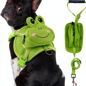 OUOBOB Dog Backpack Harness Breathable Mesh Design-0