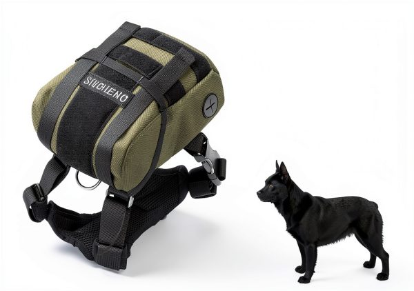 Dog Backpack OneTigris Green Nylon Adjustable-4