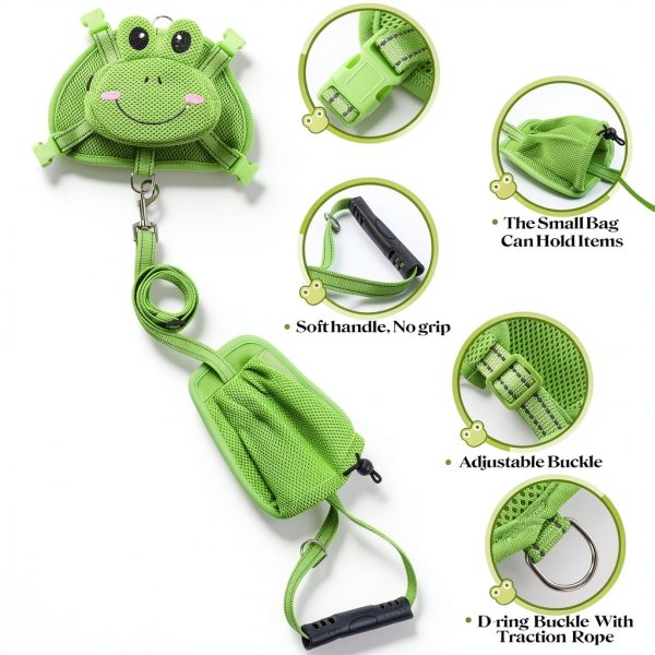 OUOBOB Dog Backpack Harness Breathable Mesh Design-1
