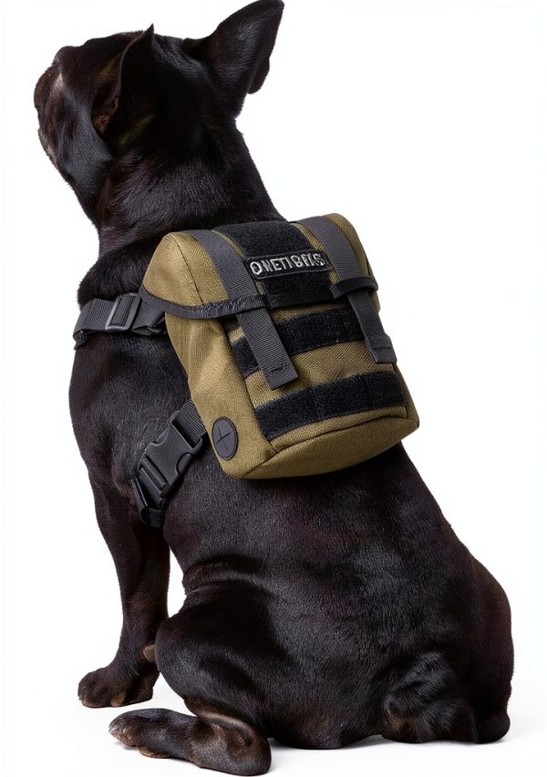 Dog Backpack OneTigris Green Nylon Adjustable-0