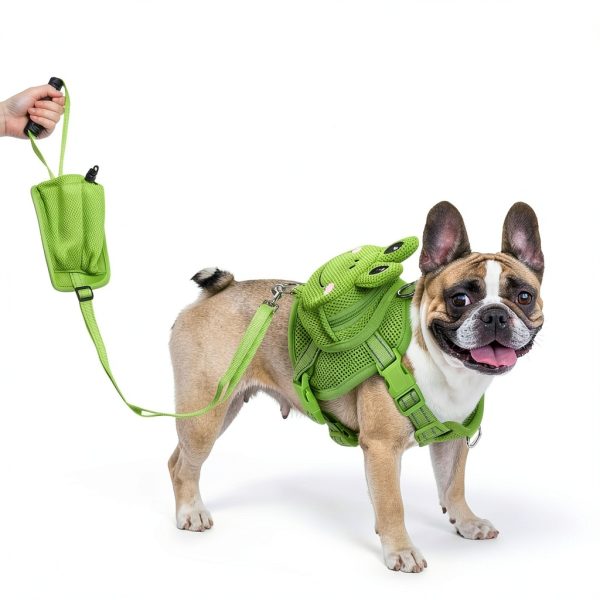OUOBOB Dog Backpack Harness Breathable Mesh Design-3