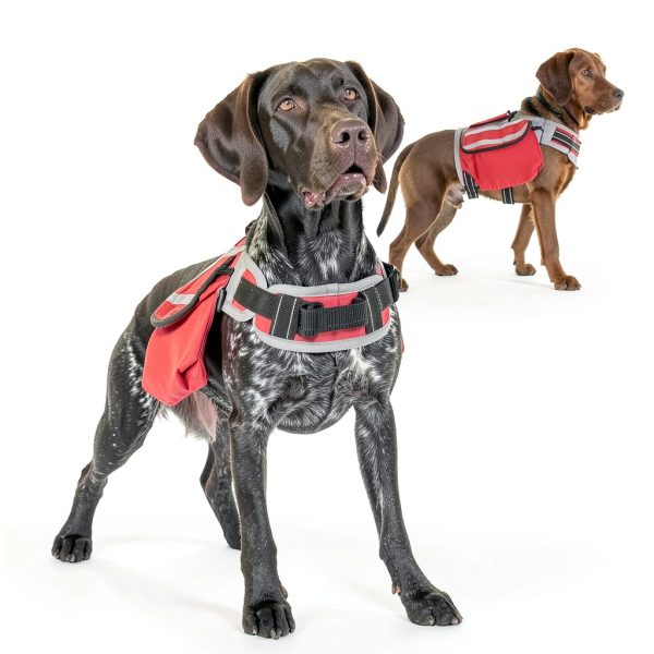 DENTRUN Dog Backpack Waterproof Red Hiking-6