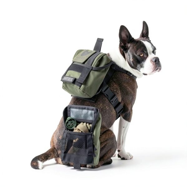 Dog Backpack OneTigris Green Nylon Adjustable-3