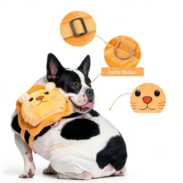 ROZKITCH Lion Dog Backpack Adjustable Small Medium Soft‑Fit-1