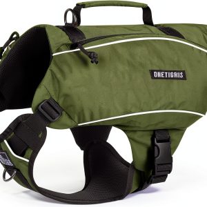 OneTigris Dog Backpack Harness TG-ZGB04 Adjustable Nylon with-0
