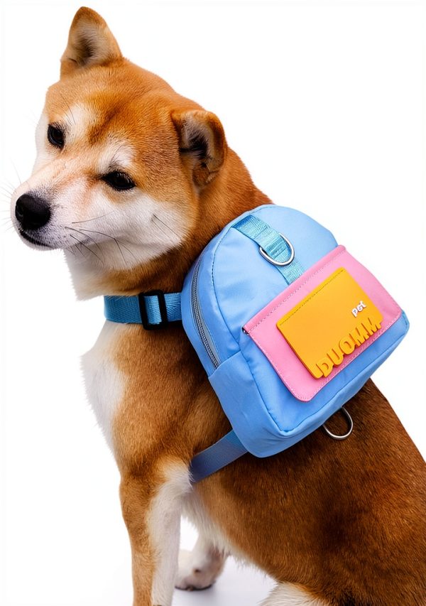 Dog Backpack Chest Strap xinfengge Adjustable Vest with Poop Bag-1
