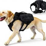 AOKOWN Dog Hiking Backpack with Reflective Trim Water Bottle Pocket-0
