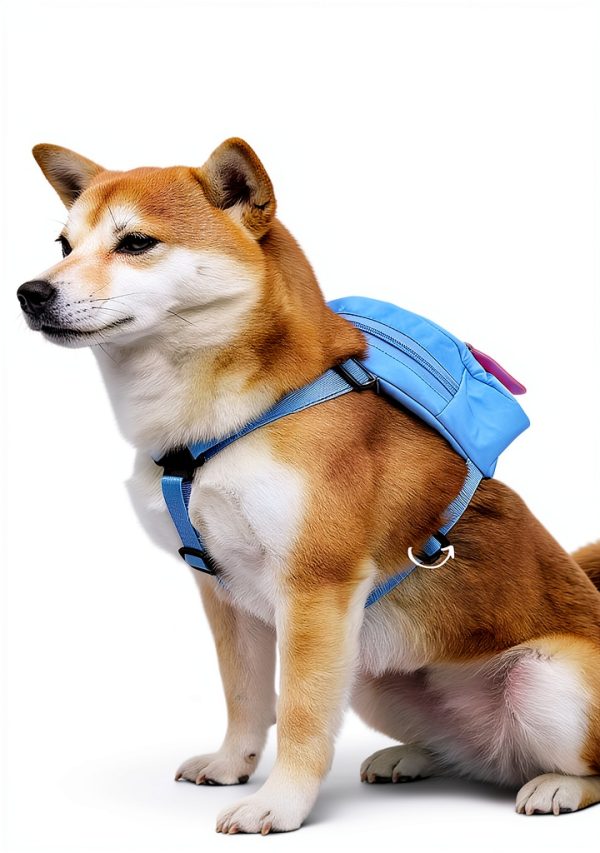 Dog Backpack Chest Strap xinfengge Adjustable Vest with Poop Bag-3