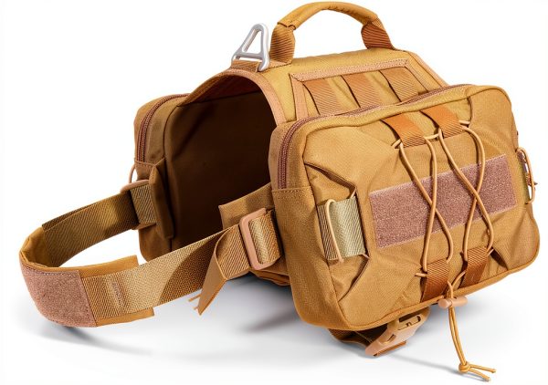 Dog Backpack Excellent Elite Spanker Large Coyote Brown Nylon Pack-0