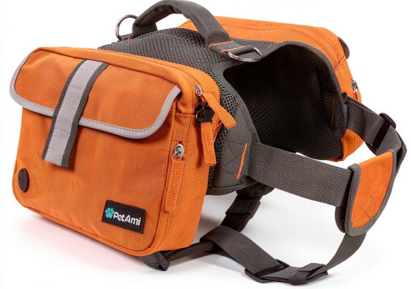 PetAmi Dog Backpack Large with Ripstop Nylon and Reflective Stripes-0