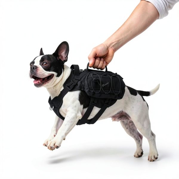 AOKOWN Dog Hiking Backpack with Reflective Trim Water Bottle Pocket-3