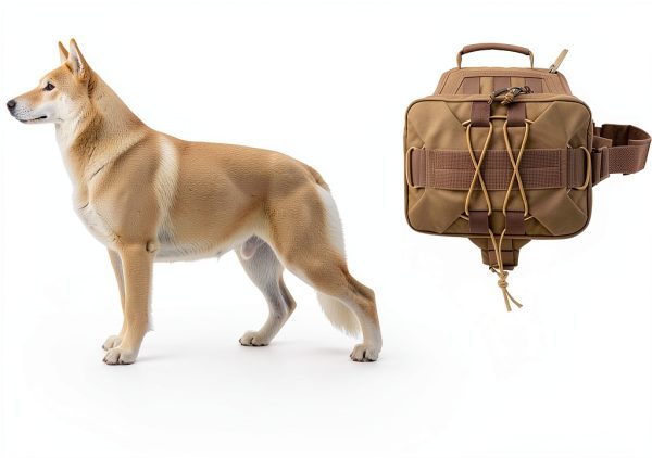 Dog Backpack Excellent Elite Spanker Large Coyote Brown Nylon Pack-3