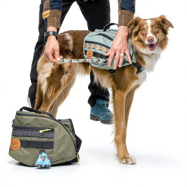Dog Backpack Wilderdog Adjustable Harness with Water Resistant Fabric-3