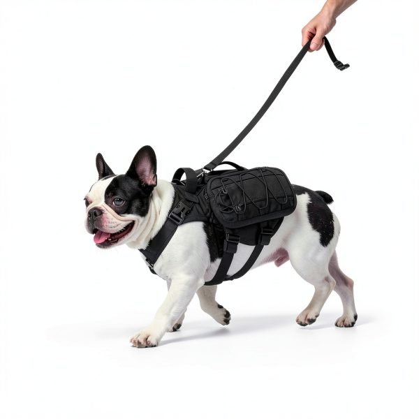 AOKOWN Dog Hiking Backpack with Reflective Trim Water Bottle Pocket-2