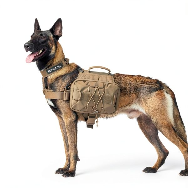 Dog Backpack Excellent Elite Spanker Large Coyote Brown Nylon Pack-7