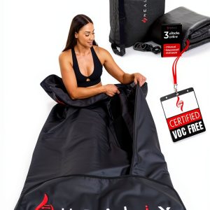 Healix Infrared Sauna Blanket Zero EMF – Portable Home Sauna Blanket for Relaxation & Wellness | Far Infrared Heating, VOC-Free, Adjustable Temp (77–176°F), Carbon Fiber Heating, Hook-and-Loop Closure-0