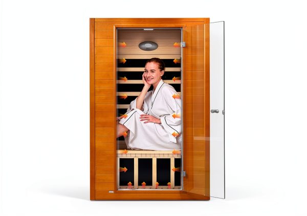 Infrared Sauna Room RESTISLAnd Near Zero EMF Hemlock Wood 2 Person-3