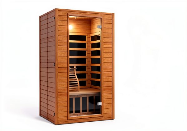Infrared Sauna Room RESTISLAnd Near Zero EMF Hemlock Wood 2 Person-2