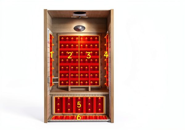 Infrared Sauna Room RESTISLAnd Near Zero EMF Hemlock Wood 2 Person-1