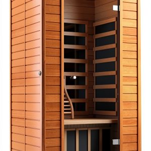 Infrared Sauna Room RESTISLAnd Near Zero EMF Hemlock Wood 2 Person-0