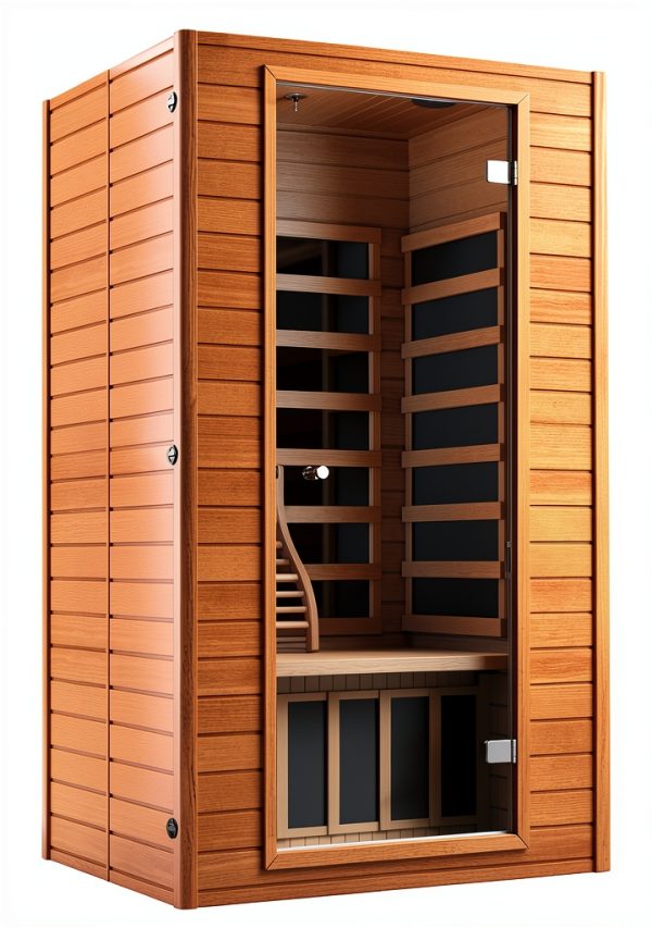 Infrared Sauna Room RESTISLAnd Near Zero EMF Hemlock Wood 2 Person-0