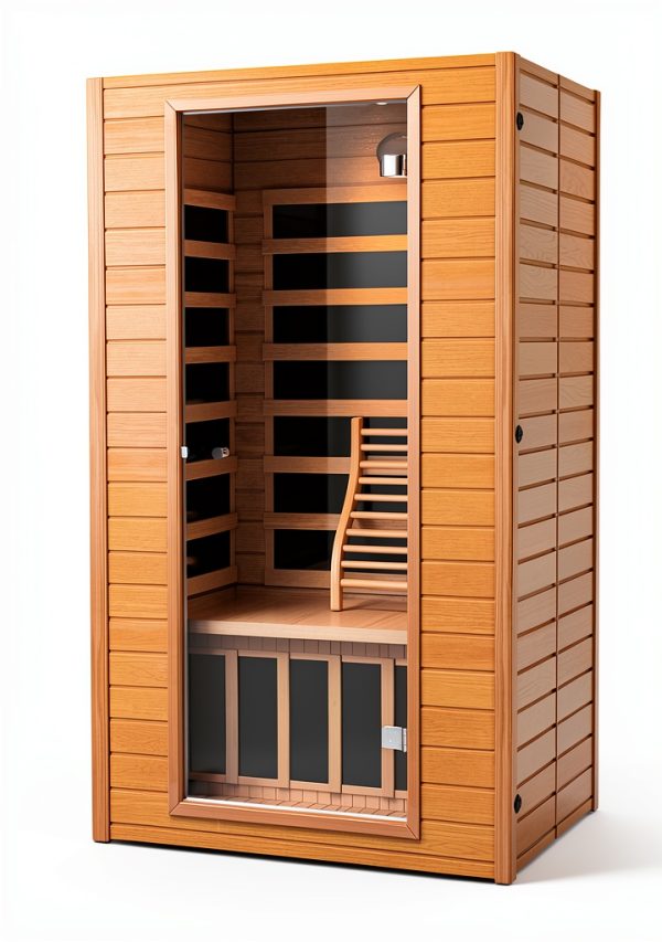 Infrared Sauna Room RESTISLAnd Near Zero EMF Hemlock Wood 2 Person-8