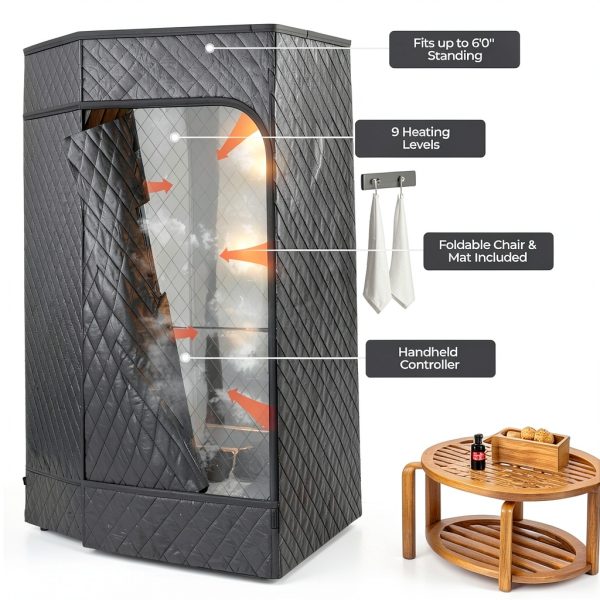 Portable Sauna Combo Opulencio – Spacious Steam Tent with Ice Bath-2