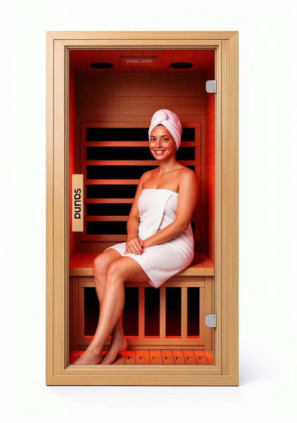 Homsido Infrared Home Sauna 1 Person Hemlock Dry Sauna Low EMF 1200W-0