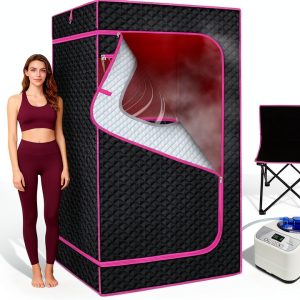 Portable Infrared Sauna Box STEECA 1300W 3L Steam Tent XL Family Size-0