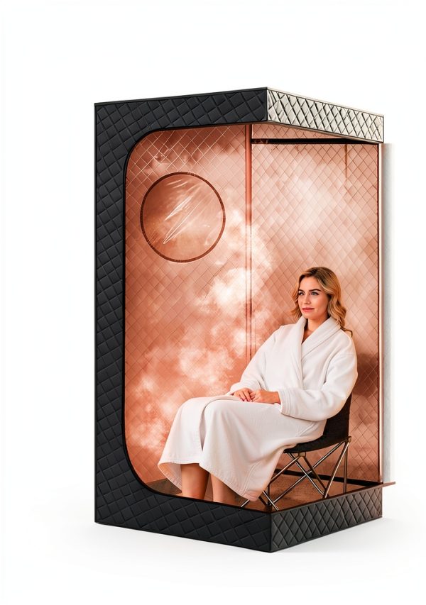 Portable Steam Sauna for Home with 3L 1200W Steamer, 9-Level Remote Control, Foldable Chair & Extra-Large Tent (2.6’ x 2.6’ x 5.9’) – Personal Sauna Box for Relaxation and Comfort-4