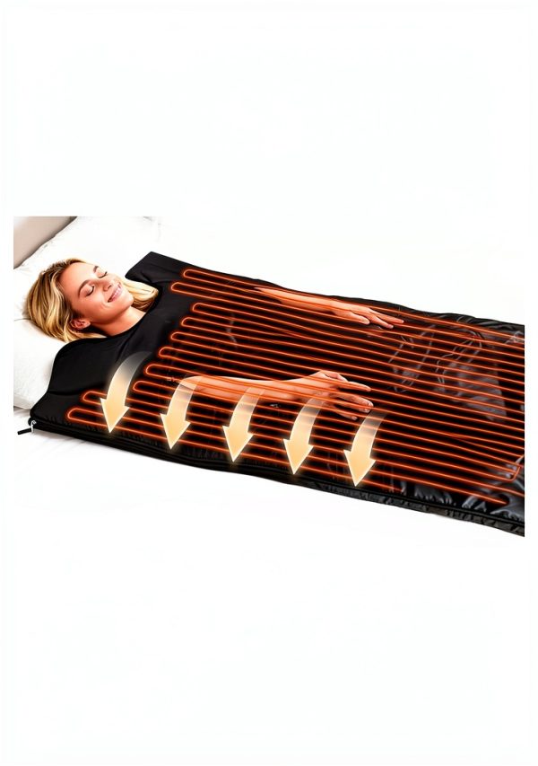Portable Sauna Blanket noerishia Double Spiral Black 6ft x 2.6ft-5