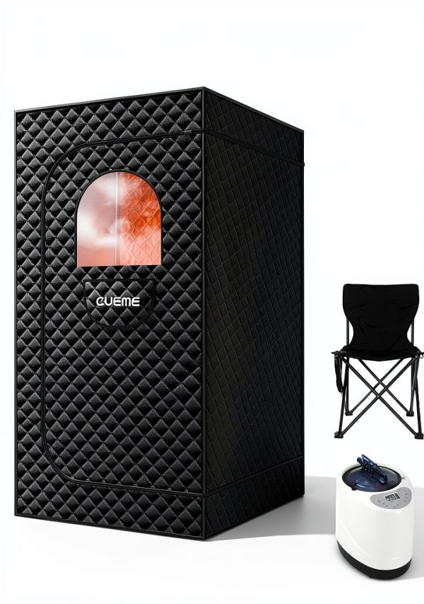 Portable Steam Sauna for Home with 3L 1200W Steamer, 9-Level Remote Control, Foldable Chair & Extra-Large Tent (2.6’ x 2.6’ x 5.9’) – Personal Sauna Box for Relaxation and Comfort-6