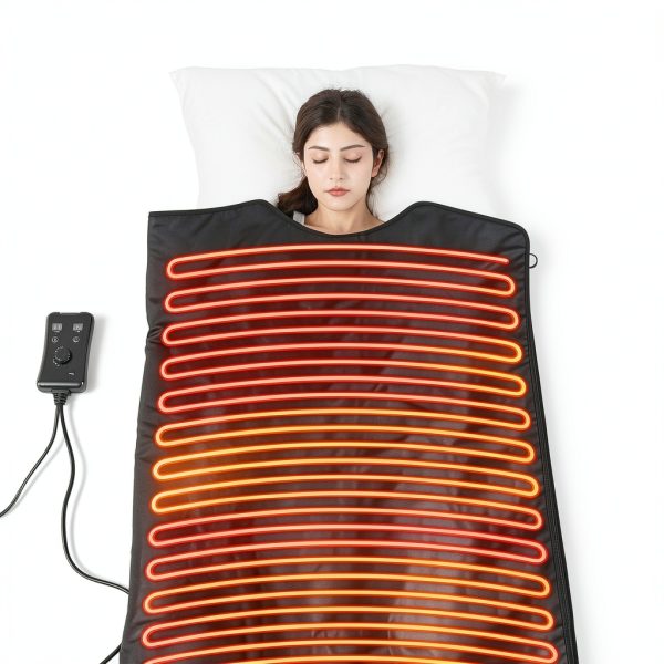 Infrared Sauna Blanket for Home Use – Full Body Detox & Relaxation | 113-176℉ Adjustable | 6 ft x 2.65 ft, Leather Portable Far Infrared Stress Relief Heated PU Sauna Bag for Body Recovery-4