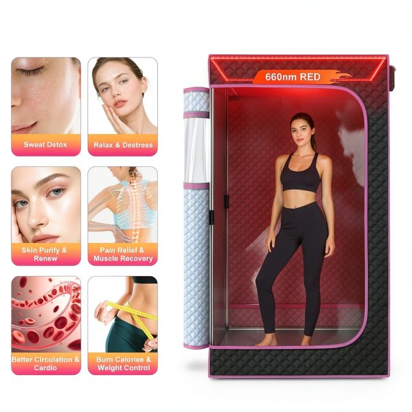 Portable Infrared Sauna Box STEECA 1300W 3L Steam Tent XL Family Size-1