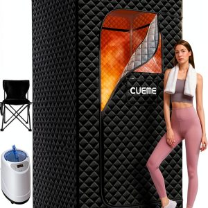 Sauna Box CUEME Portable Steam Sauna 3L 1200W Steamer Extra Large-0