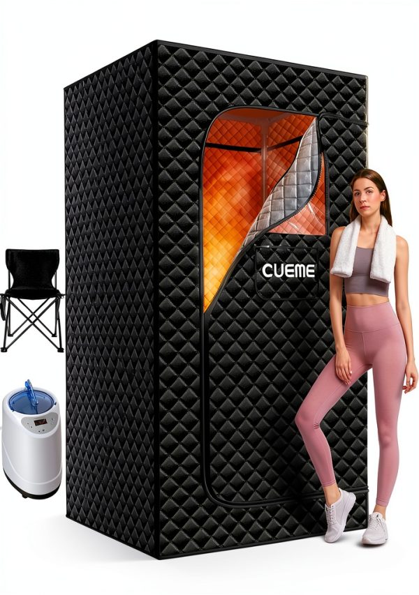 Sauna Box CUEME Portable Steam Sauna 3L 1200W Steamer Extra Large-0