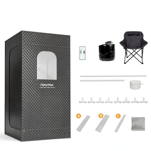 Sauna Box, Portable Sauna for Home, Large Sauna Tent with 3.0L Steamer for Full Body SPA, Easy Assembly Quick Heat-Up Sauna Experience-6