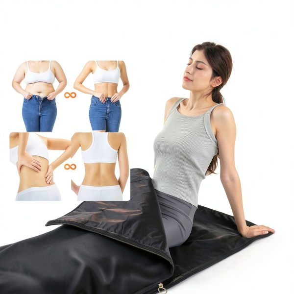 Infrared Sauna Blanket for Home Use – Full Body Detox & Relaxation | 113-176℉ Adjustable | 6 ft x 2.65 ft, Leather Portable Far Infrared Stress Relief Heated PU Sauna Bag for Body Recovery-2