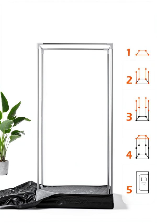 Portable Steam Sauna for Home with 3L 1200W Steamer, 9-Level Remote Control, Foldable Chair & Extra-Large Tent (2.6’ x 2.6’ x 5.9’) – Personal Sauna Box for Relaxation and Comfort-1